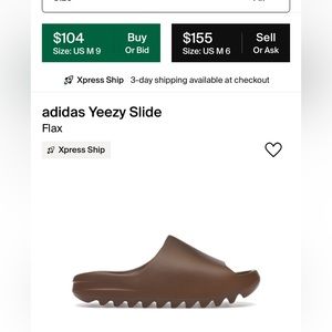 Yeezy Slides - Flax / size 6